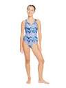 Modibodi Djevojčje menstrualne plivačke Modibodi Performance Racerback One Piece Super Marble Blue jednodjelne