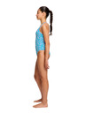 Modibodi Djevojčje menstrualne plivačke Modibodi Splice One Piece Super Wavy Blue jednodjelne