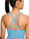 Modibodi Djevojčje menstrualne plivačke Modibodi Splice One Piece Super Wavy Blue jednodjelne