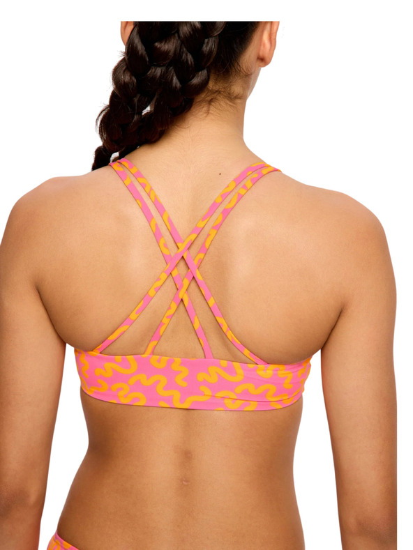 Modibodi Djevojčje plivačke Modibodi crop top Summer Wavy Pink gornji dio