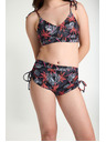 Modibodi Djevojčje menstrualne plivačke Modibodi Teen High Short Jungle Palm Black donji dio