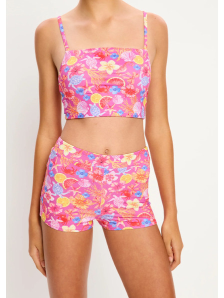 Modibodi Djevojčje menstrualne plivačke Modibodi Marine Teen Swimwear Hi Waist Short Super Tropicana Crush donji dio