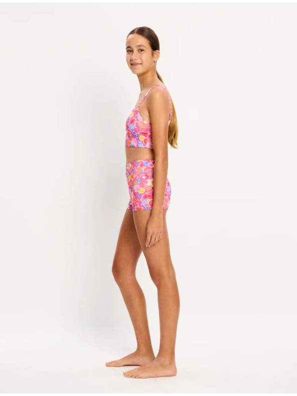 Modibodi Djevojčje menstrualne plivačke Modibodi Marine Teen Swimwear Hi Waist Short Super Tropicana Crush donji dio