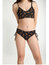 Modibodi Djevojčje menstrualne plivačke Modibodi Teen High Bikini Cheetah Chase Black donji dio