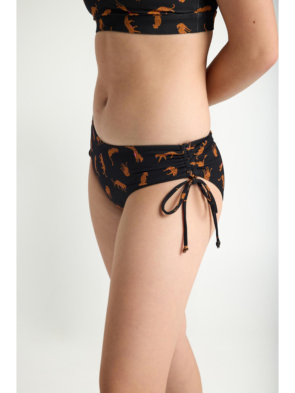 Modibodi Djevojčje menstrualne plivačke Modibodi Teen High Bikini Cheetah Chase Black donji dio