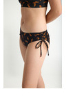 Modibodi Djevojčje menstrualne plivačke Modibodi Teen High Bikini Cheetah Chase Black donji dio