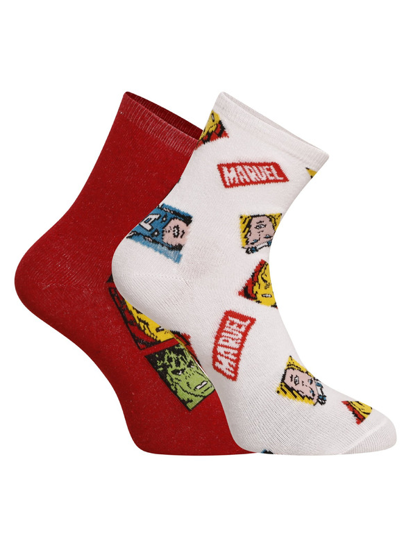 E plus M Komplet od dva - dječje čarape E plus M Marvel višebojan
