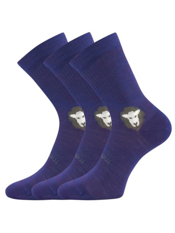 VoXX Set od tri - dječje čarape Voxx merino ljubičaste