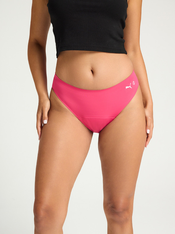 Modibodi Menstrualne gaće PUMA & Modibodi Seamfree Active Bikini Moderate-Heavy Garnet Rose Pink