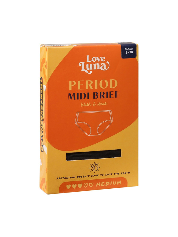 Love Luna Menstrualne gaćice Love Luna Midi Black