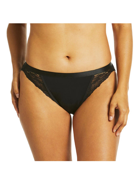 Love Luna Menstrualne gaćice Love Luna crne LUXE Lace Midi Tanga Brief