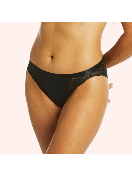 Love Luna Menstrualne gaćice Love Luna crne LUXE Lace Midi Tanga Brief