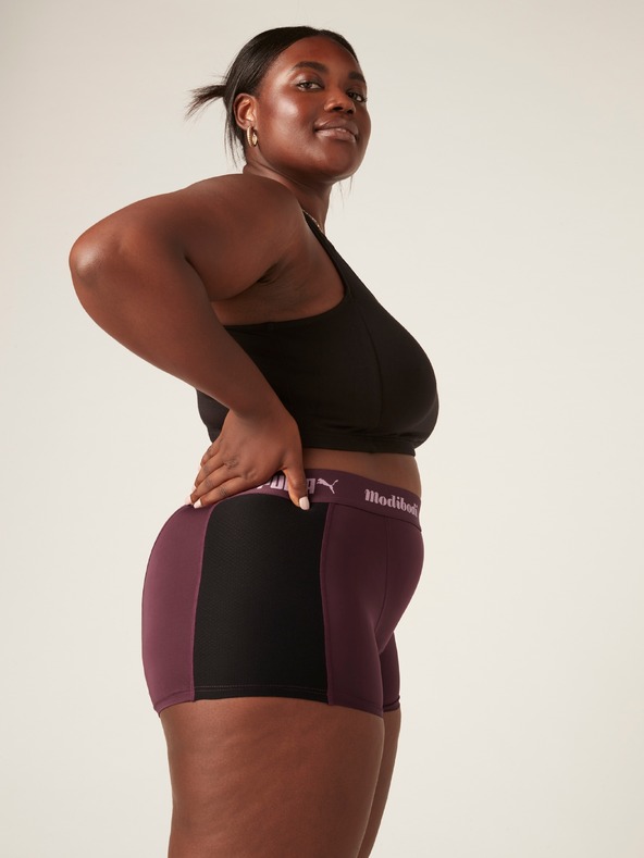 Modibodi Menstrualne gaćice PUMA & Modibodi Active Boyshort Moderate-Heavy Grape