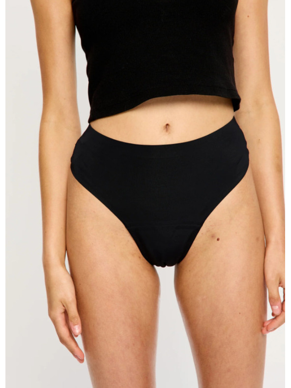 Modibodi Menstruacijske gaćice Modibodi Modicomfort Seamless Hi Waist Cheeky Moderate Black