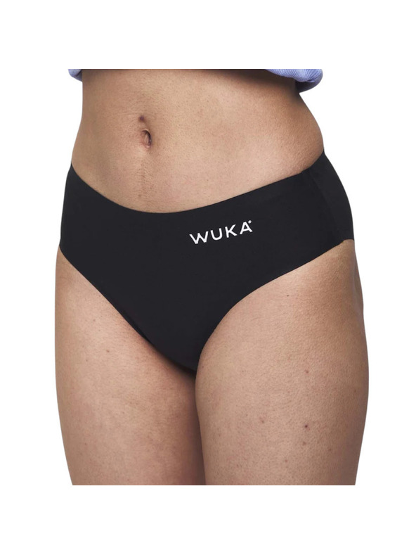 WUKA Djevojačke menstrualne gaćice Wuka Stretch Bikini Brief Super Heavy bezešavne crne