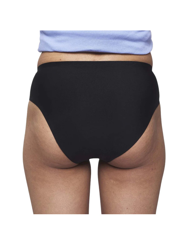 WUKA Djevojačke menstrualne gaćice Wuka Stretch Bikini Brief Super Heavy bezešavne crne