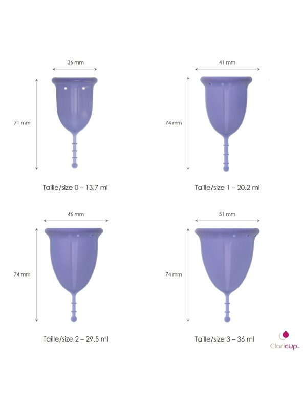 Claricup Menstrualni čaš Claricup Violet 3