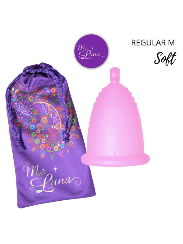 Me Luna Menstrualni čaš Me Luna Soft M s kuglicom ružičasta