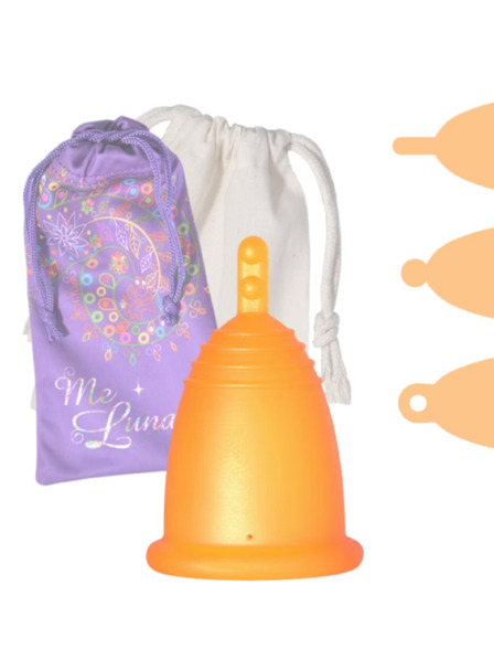 Me Luna Menstrualni čaš Me Luna Classic S s kuglicom narančasta