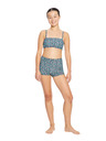 Modibodi Djevojački menstrualni kupaći kostim Modibodi Hi Waist Short Super Luna Blossom Black donji dio