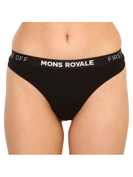 Mons Royale Ženske tange Mons Royale merino crne