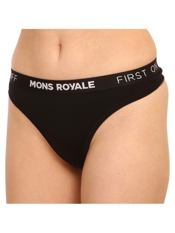 Mons Royale Ženske tange Mons Royale merino crne