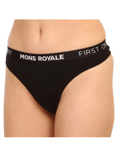Mons Royale Ženske tange Mons Royale merino crne
