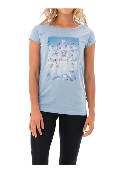 69slam Ženski t-shirt 69SLAM MRS SIXTY BLUE MELANGE ELISA