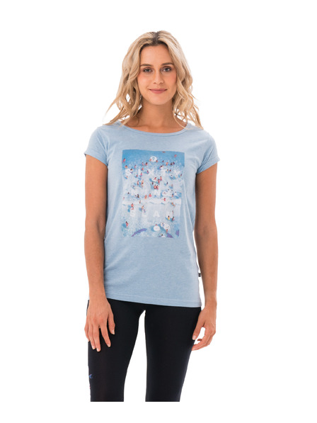 69slam Ženski t-shirt 69SLAM MRS SIXTY BLUE MELANGE ELISA