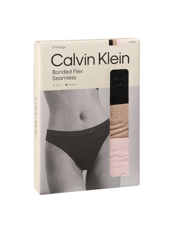 Calvin Klein Komplet od tri - ženska tanga Calvin Klein višebojna