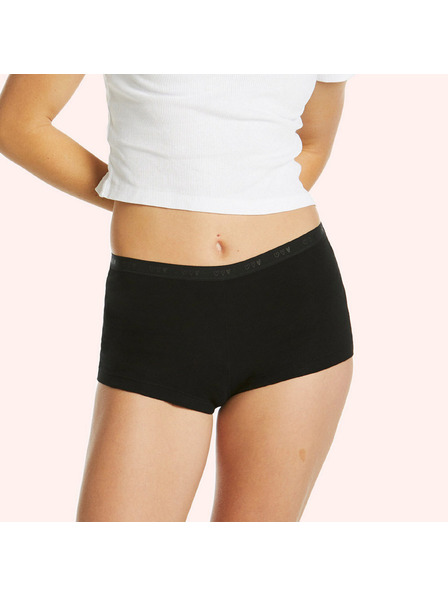 Love Luna Menstruacijske gaćice za djevojke Love Luna Shortie Brief Black Hearts