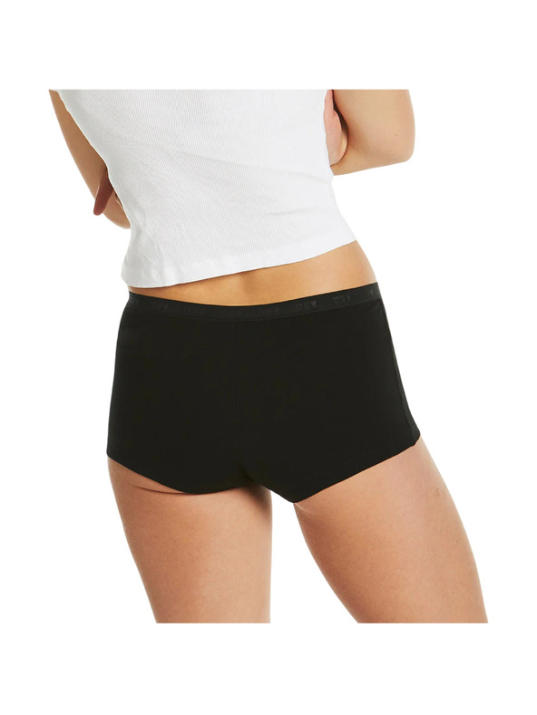 Love Luna Menstruacijske gaćice za djevojke Love Luna Shortie Brief Black Hearts