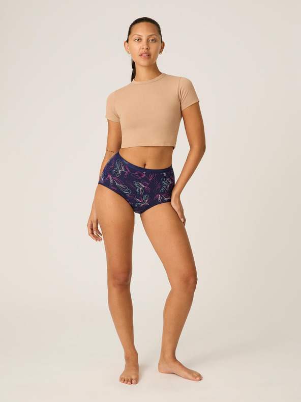 Modibodi Menstruacijske gaćice Modibodi Classic Full Brief Moderate-Heavy Passion Vine Navy