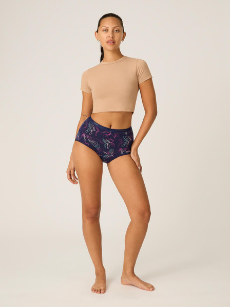 Modibodi Menstruacijske gaćice Modibodi Classic Full Brief Moderate-Heavy Passion Vine Navy