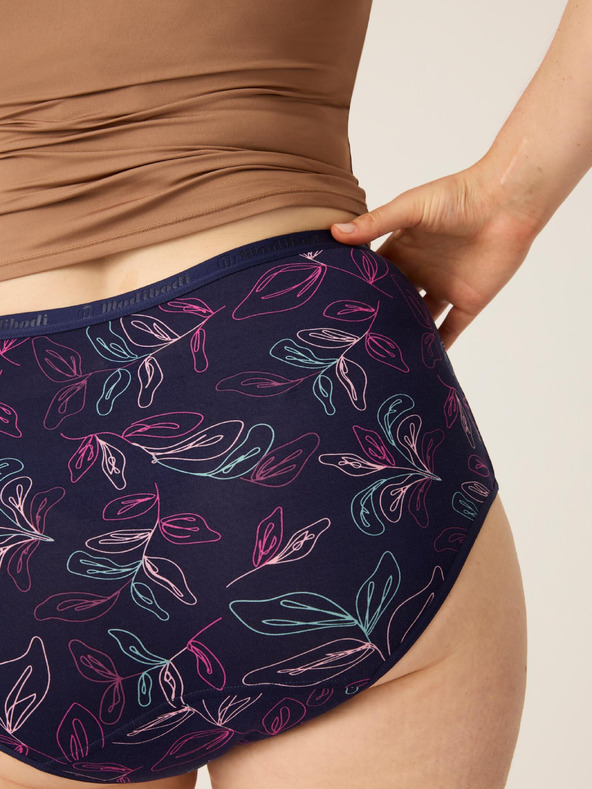 Modibodi Menstruacijske gaćice Modibodi Classic Full Brief Moderate-Heavy Passion Vine Navy