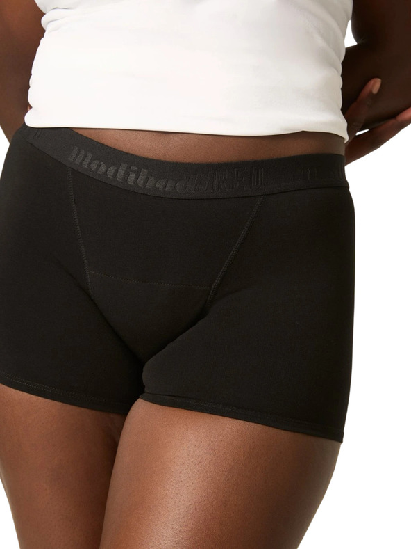 Modibodi Djevojačke menstruacijske gaćice Modibodi Teen Hipster Boyshort Super-Overnight Black