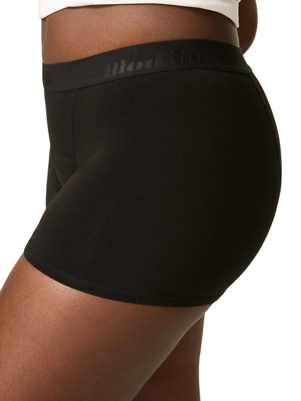 Modibodi Djevojačke menstruacijske gaćice Modibodi Teen Hipster Boyshort Super-Overnight Black