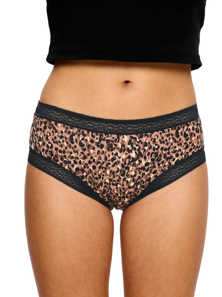 Modibodi Menstruacijske gaćice Modibodi Sensual Boyleg Light Animalia Brown