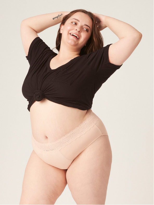 Modibodi Menstruacijske gaćice Modibodi Sensual Hi-Waist Bikini Maxi Beige