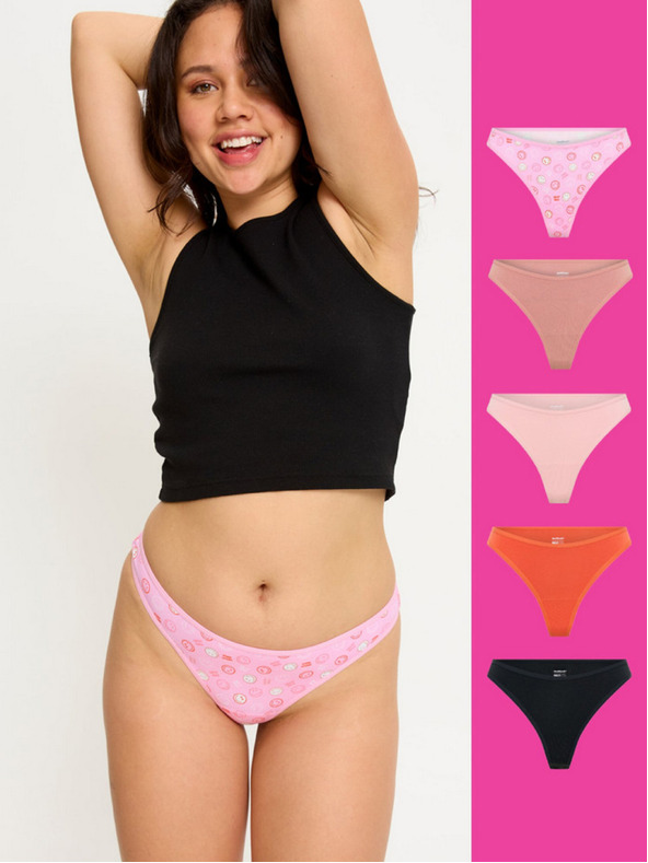 Modibodi Paket od pet - Menstruacijski tanga Modibodi Happy Place Multi