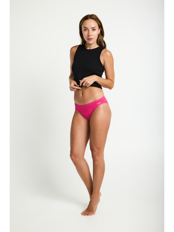 Modibodi Menstruacijske gaćice Modibodi Basic Mid-Rise Brief Moderate-Heavy Fandango Pink