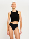 Modibodi Menstruacijski tanga Modibodi Modicomfort Seamless Hi Waist Thong Light Black