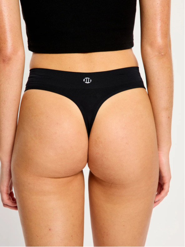 Modibodi Menstruacijski tanga Modibodi Modicomfort Seamless Hi Waist Thong Light Black