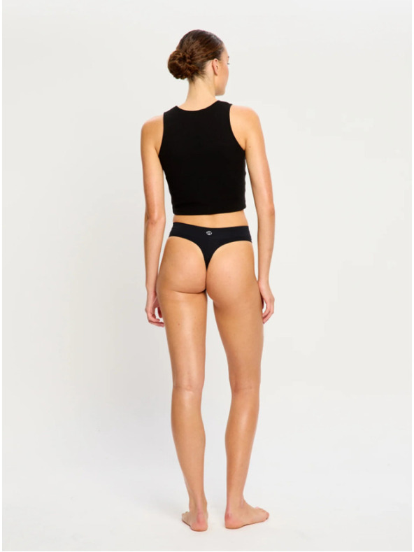 Modibodi Menstruacijski tanga Modibodi Modicomfort Seamless Hi Waist Thong Light Black