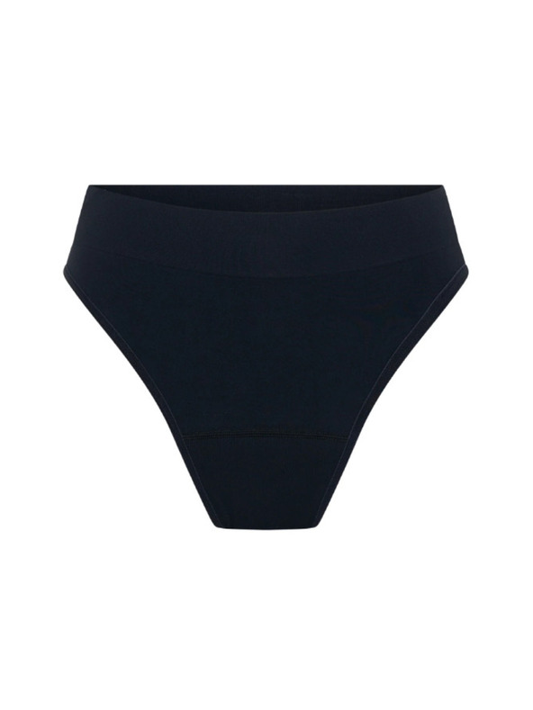 Modibodi Menstruacijski tanga Modibodi Modicomfort Seamless Hi Waist Thong Light Black