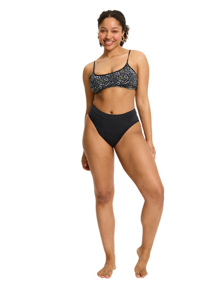 Modibodi Menstrualne gaće Modibodi Smileyworld Hi Waist Brief Super-Overnight Black