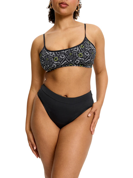 Modibodi Menstrualne gaće Modibodi Smileyworld Hi Waist Brief Super-Overnight Black
