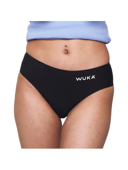 WUKA Djevojačke menstruacijske gaće Wuka Stretch Seamless Heavy Flow bezšavne crne