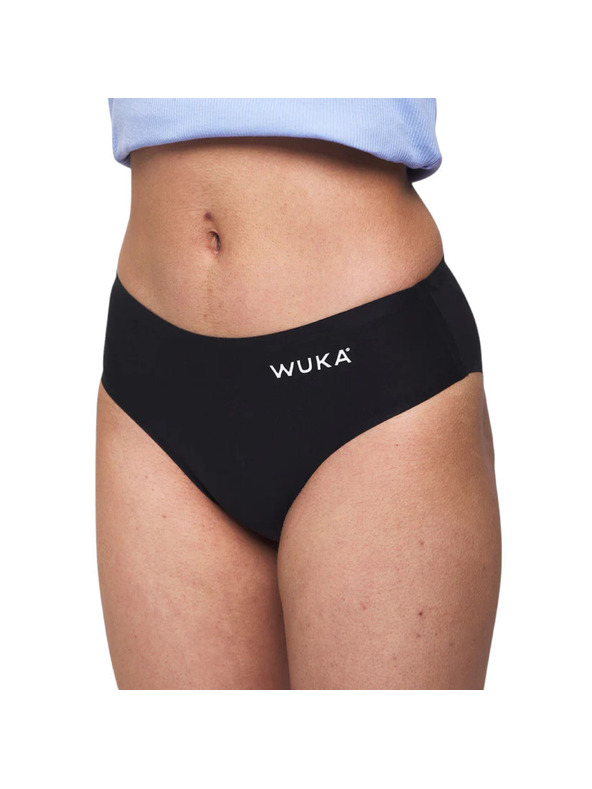 WUKA Djevojačke menstruacijske gaće Wuka Stretch Seamless Heavy Flow bezšavne crne