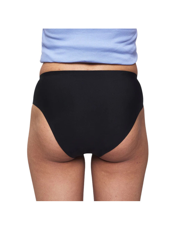 WUKA Djevojačke menstruacijske gaće Wuka Stretch Seamless Heavy Flow bezšavne crne